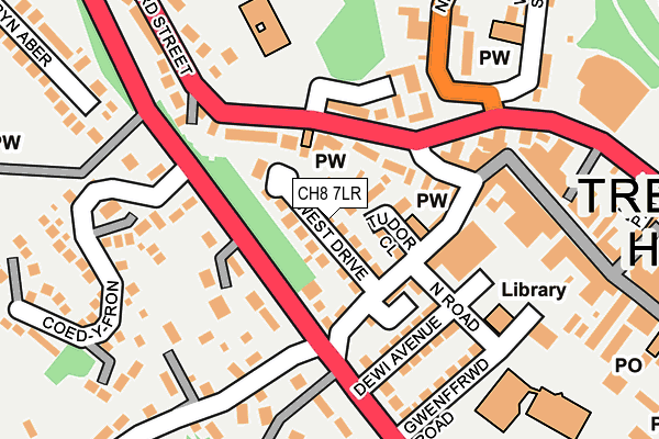 CH8 7LR map - OS OpenMap – Local (Ordnance Survey)