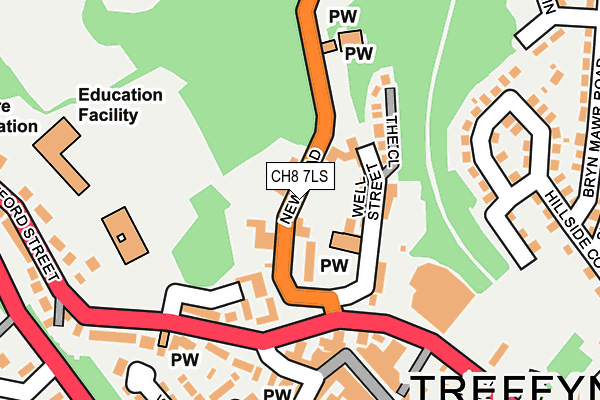 CH8 7LS map - OS OpenMap – Local (Ordnance Survey)