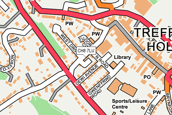 CH8 7LU map - OS OpenMap – Local (Ordnance Survey)