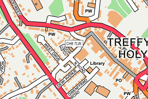 CH8 7LW map - OS OpenMap – Local (Ordnance Survey)