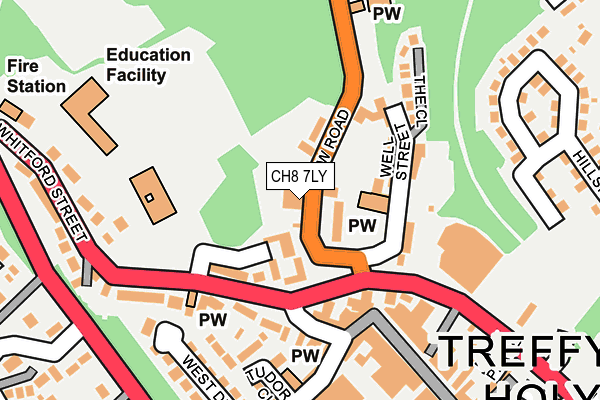 CH8 7LY map - OS OpenMap – Local (Ordnance Survey)