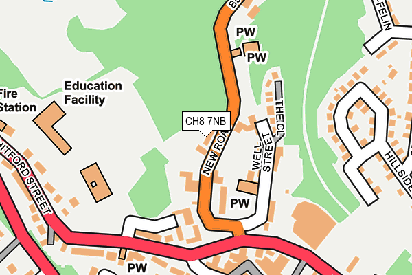 CH8 7NB map - OS OpenMap – Local (Ordnance Survey)