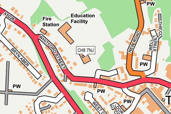 CH8 7NJ map - OS OpenMap – Local (Ordnance Survey)