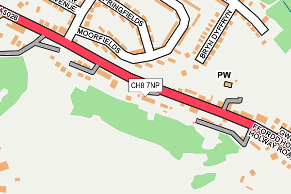 CH8 7NP map - OS OpenMap – Local (Ordnance Survey)