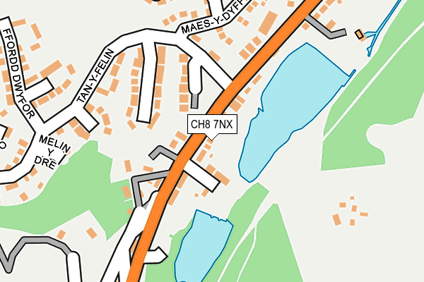 CH8 7NX map - OS OpenMap – Local (Ordnance Survey)