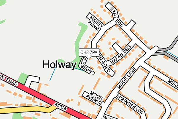 CH8 7PA map - OS OpenMap – Local (Ordnance Survey)