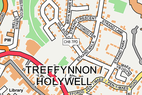 CH8 7PD map - OS OpenMap – Local (Ordnance Survey)