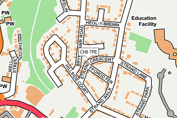 CH8 7PE map - OS OpenMap – Local (Ordnance Survey)