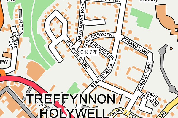 CH8 7PF map - OS OpenMap – Local (Ordnance Survey)