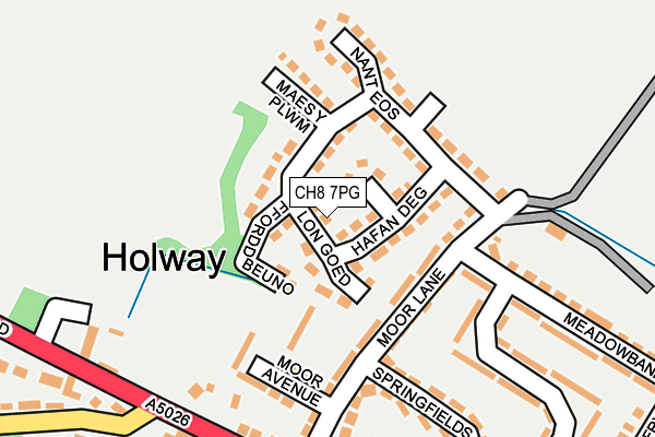 CH8 7PG map - OS OpenMap – Local (Ordnance Survey)