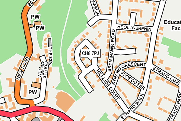 CH8 7PJ map - OS OpenMap – Local (Ordnance Survey)