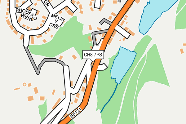 CH8 7PS map - OS OpenMap – Local (Ordnance Survey)