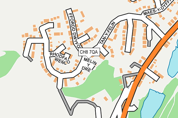 CH8 7QA map - OS OpenMap – Local (Ordnance Survey)