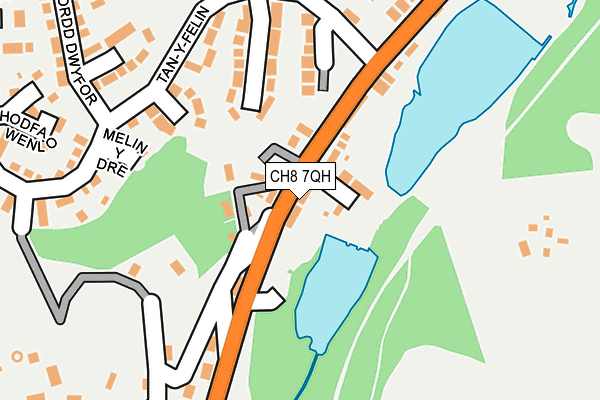 CH8 7QH map - OS OpenMap – Local (Ordnance Survey)