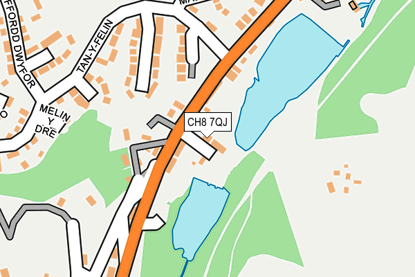 CH8 7QJ map - OS OpenMap – Local (Ordnance Survey)