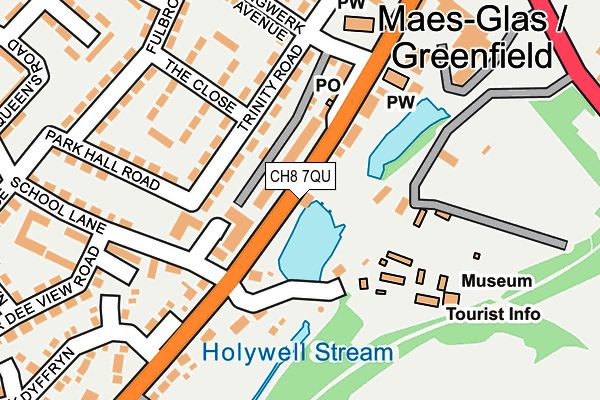 CH8 7QU map - OS OpenMap – Local (Ordnance Survey)