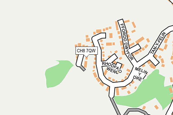 CH8 7QW map - OS OpenMap – Local (Ordnance Survey)