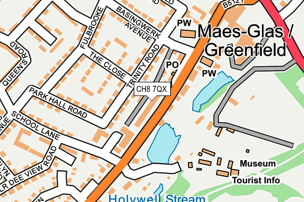 CH8 7QX map - OS OpenMap – Local (Ordnance Survey)