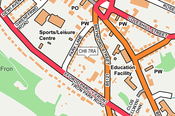 CH8 7RA map - OS OpenMap – Local (Ordnance Survey)