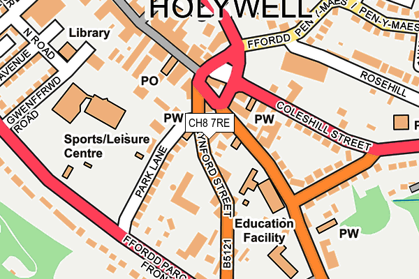 CH8 7RE map - OS OpenMap – Local (Ordnance Survey)