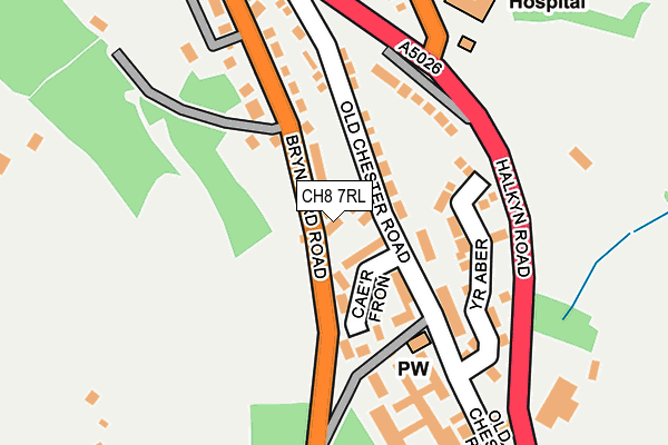 CH8 7RL map - OS OpenMap – Local (Ordnance Survey)