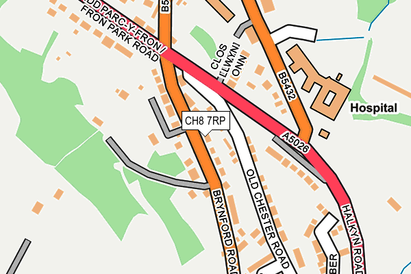 CH8 7RP map - OS OpenMap – Local (Ordnance Survey)