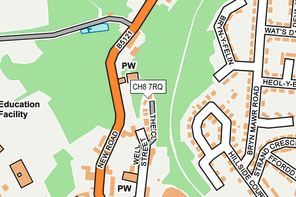 CH8 7RQ map - OS OpenMap – Local (Ordnance Survey)