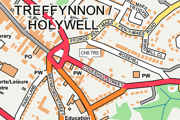 CH8 7RS map - OS OpenMap – Local (Ordnance Survey)