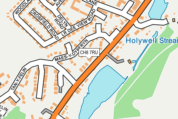 CH8 7RU map - OS OpenMap – Local (Ordnance Survey)