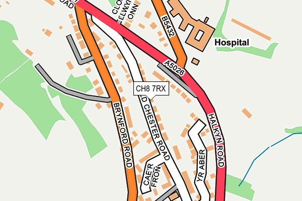 CH8 7RX map - OS OpenMap – Local (Ordnance Survey)