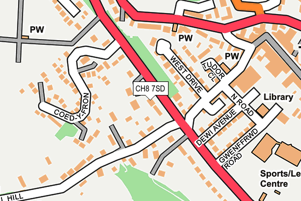 CH8 7SD map - OS OpenMap – Local (Ordnance Survey)