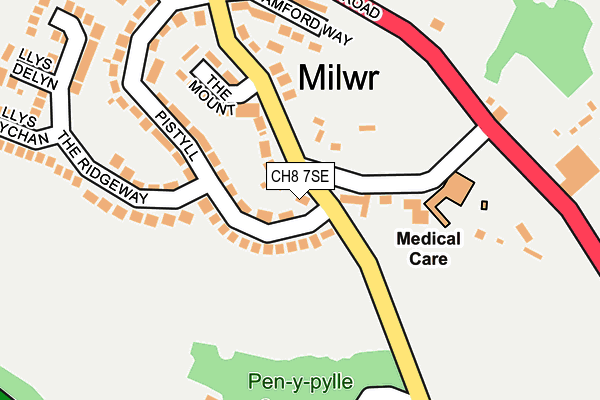 CH8 7SE map - OS OpenMap – Local (Ordnance Survey)