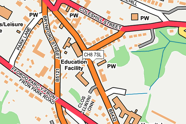 CH8 7SL map - OS OpenMap – Local (Ordnance Survey)