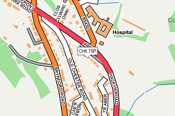 CH8 7SP map - OS OpenMap – Local (Ordnance Survey)