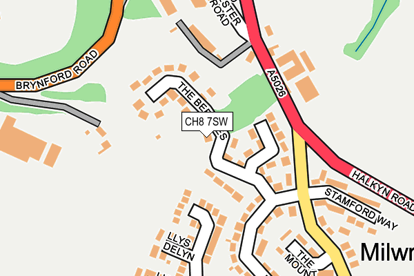 CH8 7SW map - OS OpenMap – Local (Ordnance Survey)
