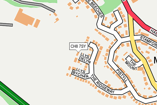 CH8 7SY map - OS OpenMap – Local (Ordnance Survey)