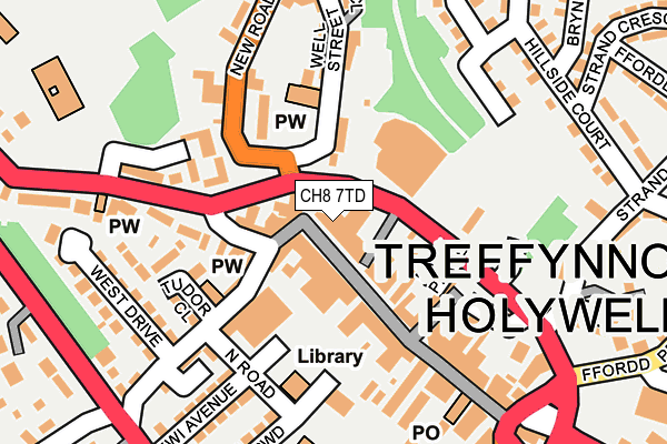 CH8 7TD map - OS OpenMap – Local (Ordnance Survey)