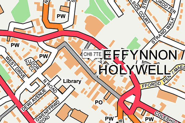 CH8 7TE map - OS OpenMap – Local (Ordnance Survey)