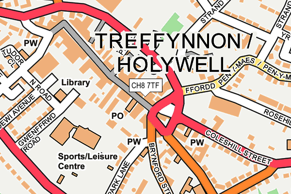 CH8 7TF map - OS OpenMap – Local (Ordnance Survey)