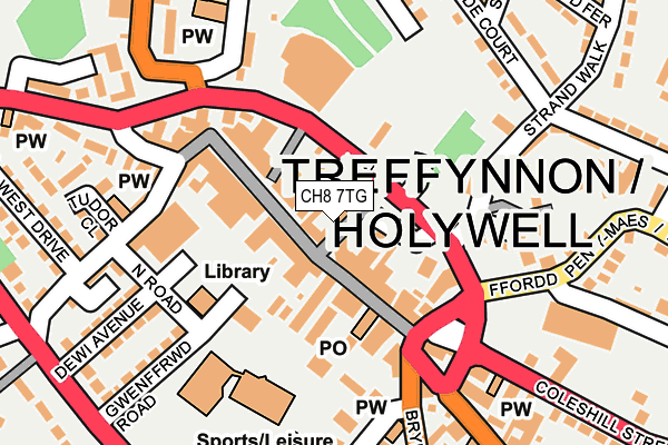 CH8 7TG map - OS OpenMap – Local (Ordnance Survey)