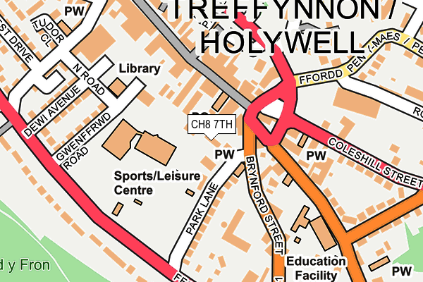 CH8 7TH map - OS OpenMap – Local (Ordnance Survey)