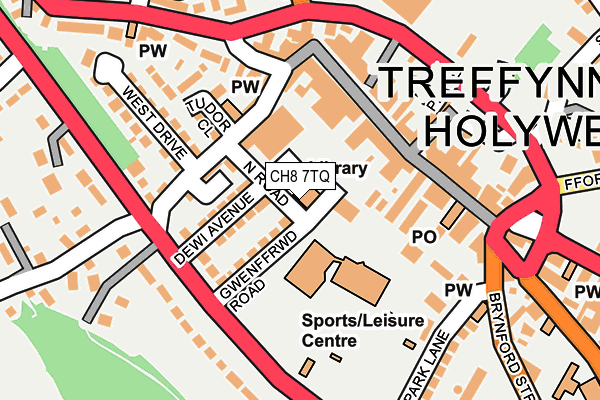 CH8 7TQ map - OS OpenMap – Local (Ordnance Survey)