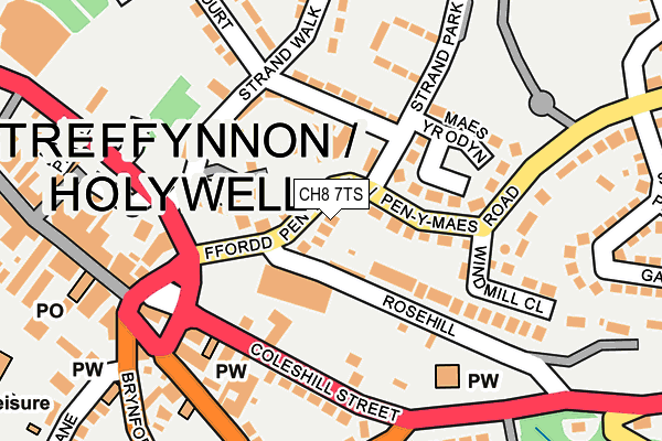 CH8 7TS map - OS OpenMap – Local (Ordnance Survey)