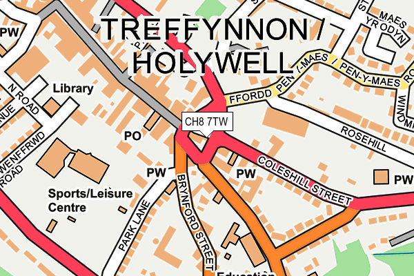 CH8 7TW map - OS OpenMap – Local (Ordnance Survey)