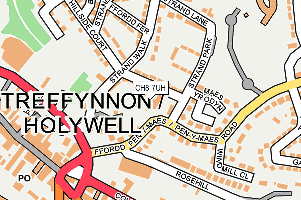 CH8 7UH map - OS OpenMap – Local (Ordnance Survey)