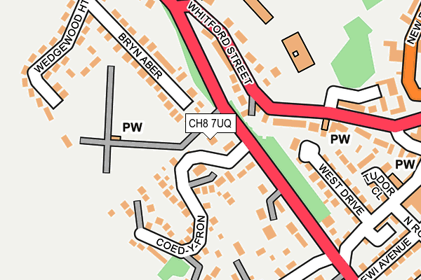 CH8 7UQ map - OS OpenMap – Local (Ordnance Survey)