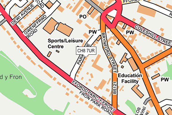 CH8 7UR map - OS OpenMap – Local (Ordnance Survey)