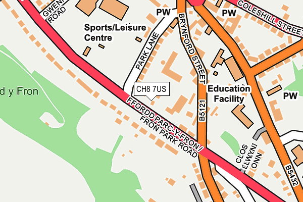 CH8 7US map - OS OpenMap – Local (Ordnance Survey)