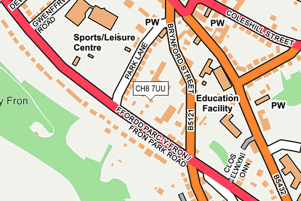 CH8 7UU map - OS OpenMap – Local (Ordnance Survey)