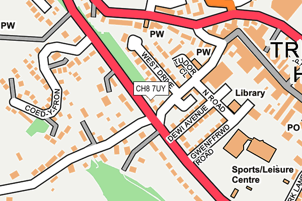 CH8 7UY map - OS OpenMap – Local (Ordnance Survey)